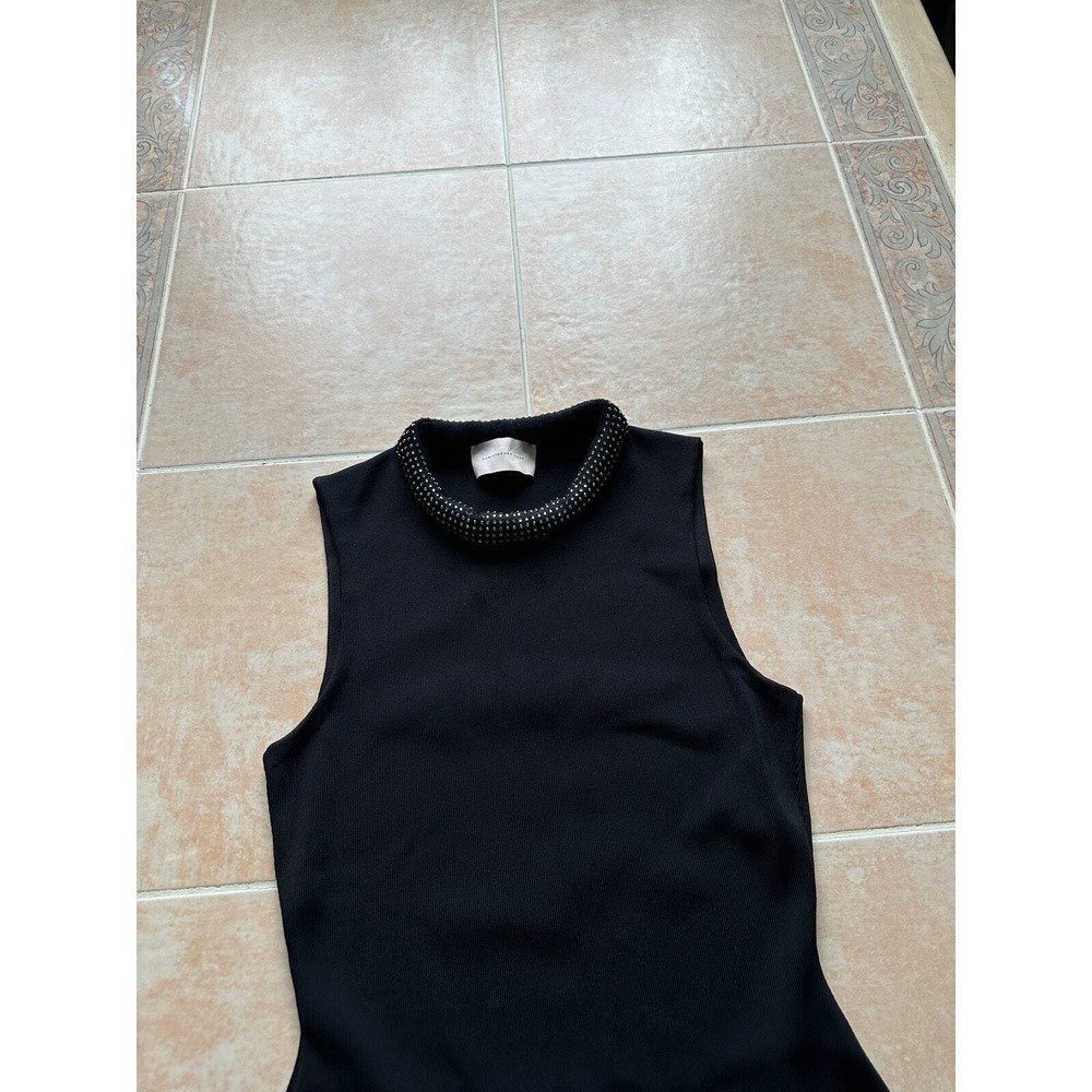 Christopher Kane Black Embellished collar trim swarovski crystal Bodycon Dress M - Picture 3 of 7